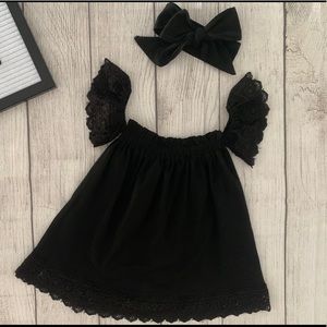 Black Dress with Headband
